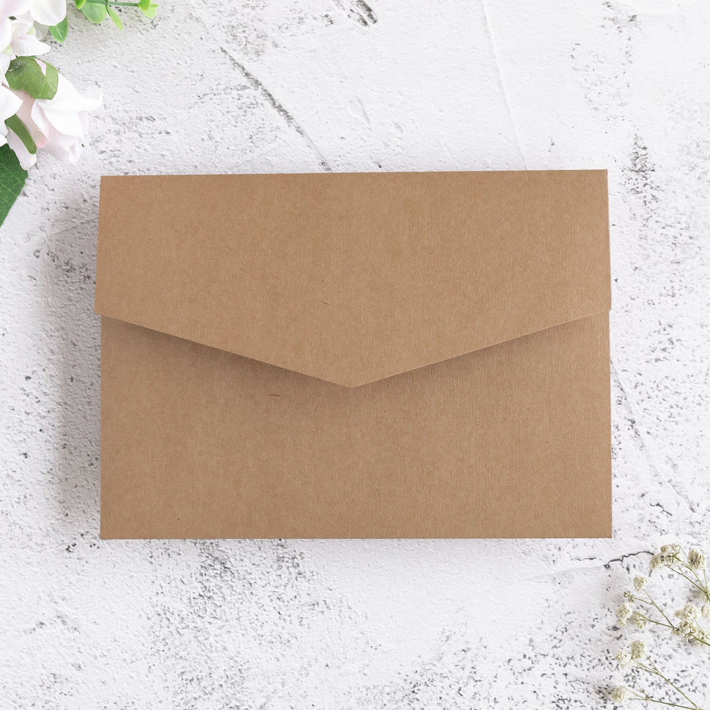 NingsPaper Kraft Triple Folded Wedding Invitation Pocket