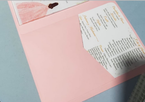 50 Pcs Clear Acrylic Invitation Cards + Tri-fold pocket + Envelope + Printing paper