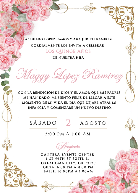 65PCS Acrylic Quinceanera Invitation Cards with Envelopes