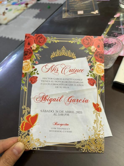 50 Pcs Clear Acrylic Invitation Cards with Outer Envelope