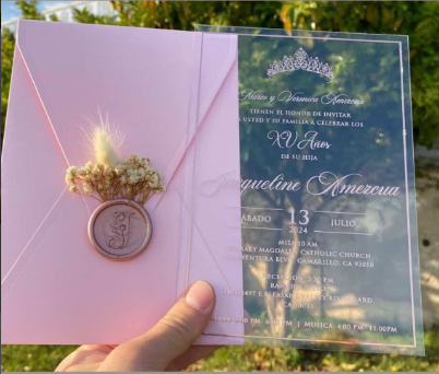 70 Pieces 1mm Clear Arcylic Invitations with Envelopes