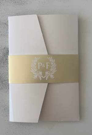 86 Pcs Laser Cut Tri-folder Invitation Cards Belly Band with Envelope