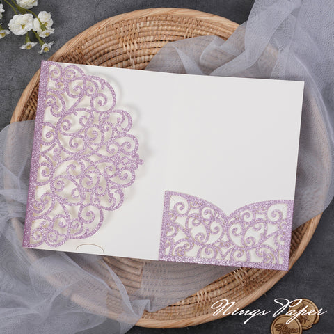 NingsPaper Multi-color Design Tri-fold Laser Cut Pockets Collection PA-291