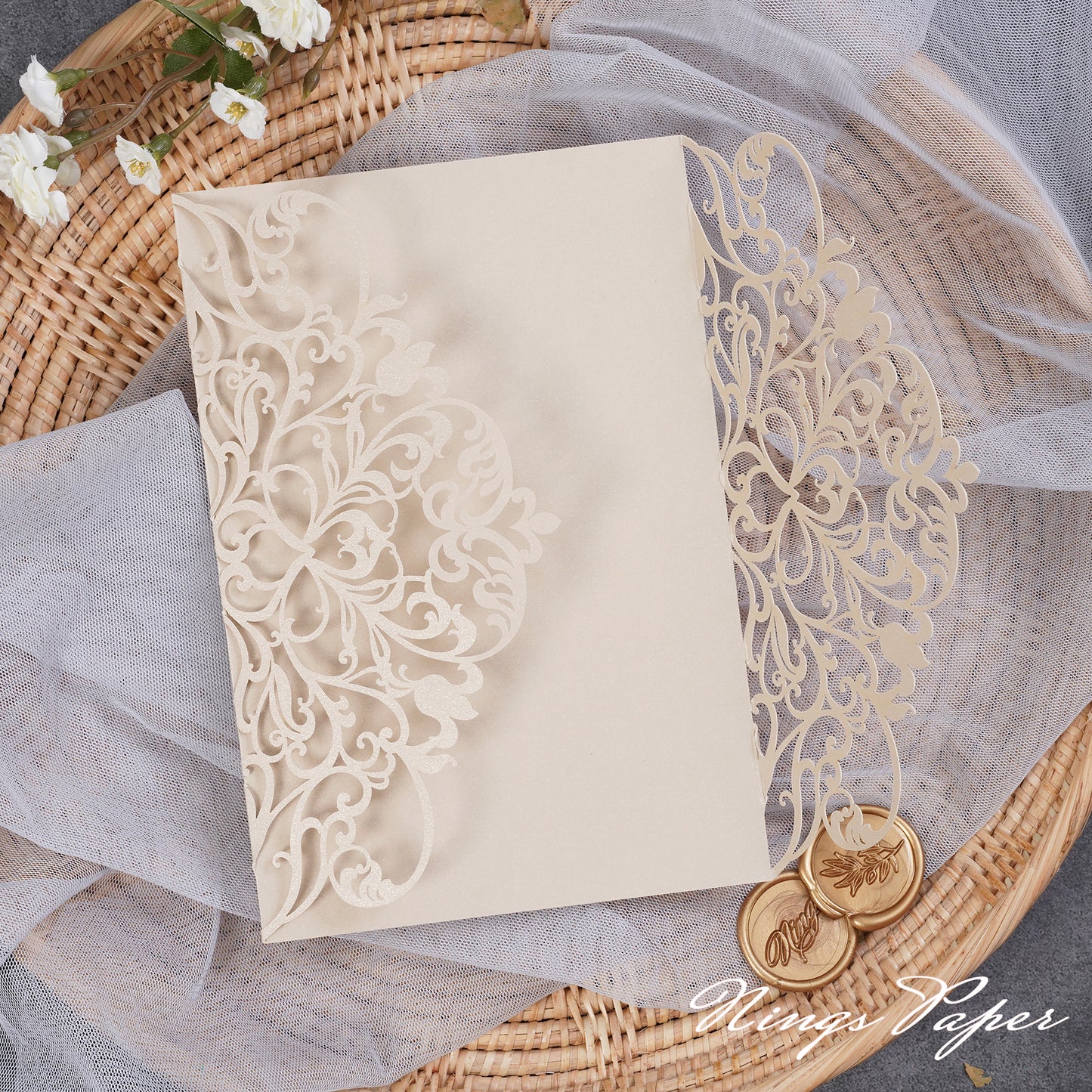 NingsPaper Multicolor Exquisite Lace Laser Cut Pockets Series WPL0179