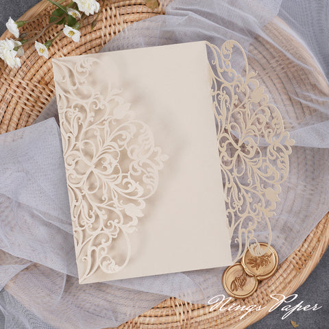 NingsPaper Multicolor Exquisite Lace Laser Cut Pockets Series WPL0179