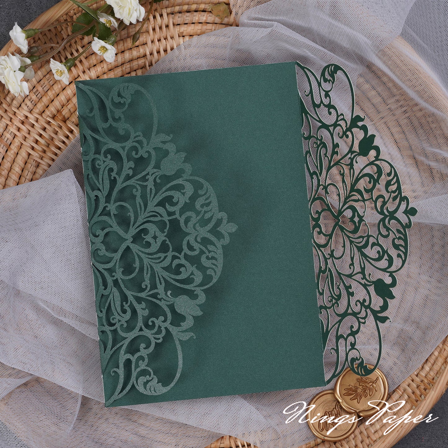 NingsPaper Multicolor Exquisite Lace Laser Cut Pockets Series WPL0179