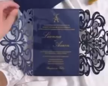 60 Pieces 1mm Clear Arcylic Invitations + Laser cut