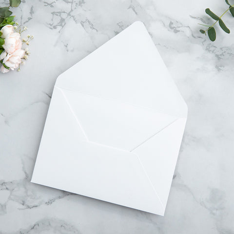 NingsPaper 50 Pieces  A7 Envelopes, Euro Flap 5x7 White Envelopes