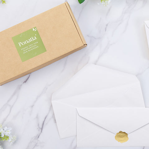 NingsPaper 50 Pieces #10 Business Envelopes, White 4-1/8 x 9-1/2 Inches