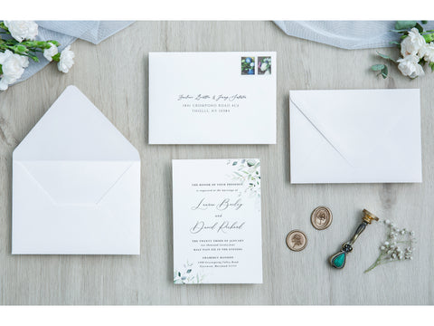 NingsPaper 50 Pieces Euro Flap White Envelopes for  Wedding Invitation Card