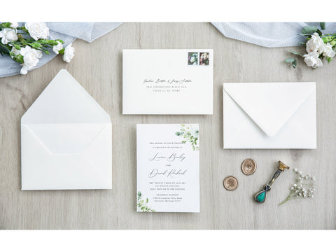 NingsPaper 50 Pieces Ivory Floral Euro Flap Envelopes for  Wedding Invitation Card