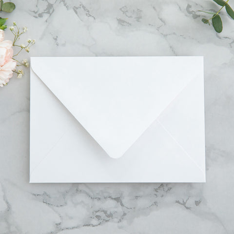 NingsPaper 50 Pieces  A7 Envelopes, Euro Flap 5x7 White Envelopes