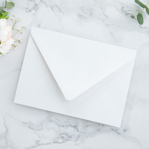 NingsPaper 50 Pieces  A7 Envelopes, Euro Flap 5x7 White Envelopes