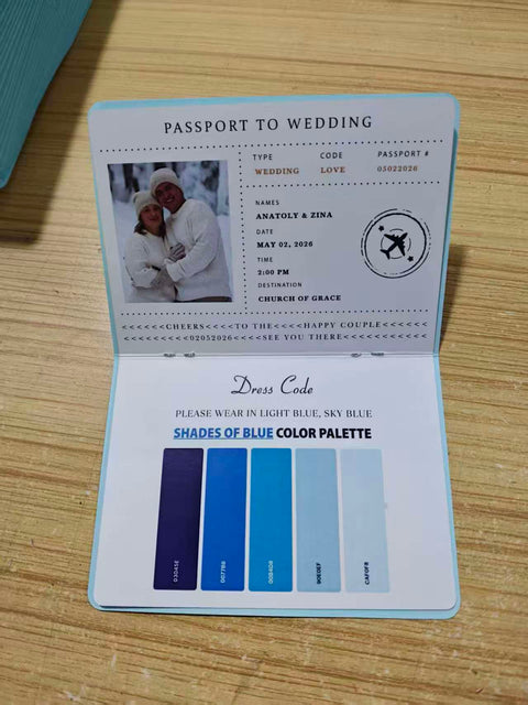 200Pcs Passport Style Invitation Cards for Zinka