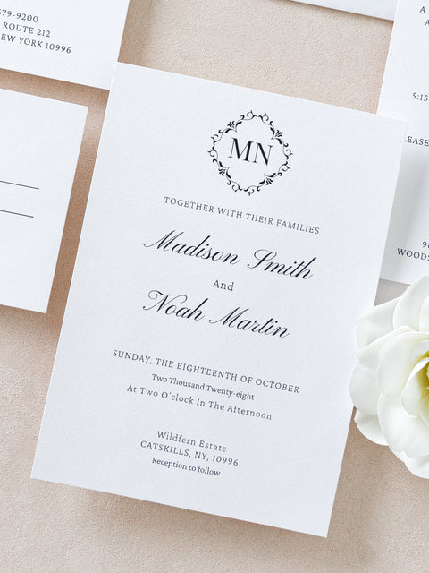 NingsPaper Ivory Liner Wedding Invitation Suite