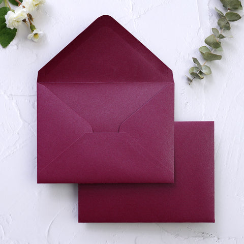 NingsPaper 50 Pieces Burgundy A1 3.62 × 5.12 Inches Envelopes