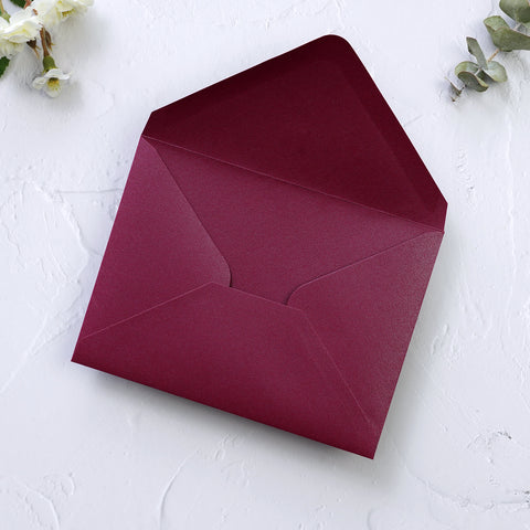 NingsPaper 50 Pieces Burgundy A1 3.62 × 5.12 Inches Envelopes
