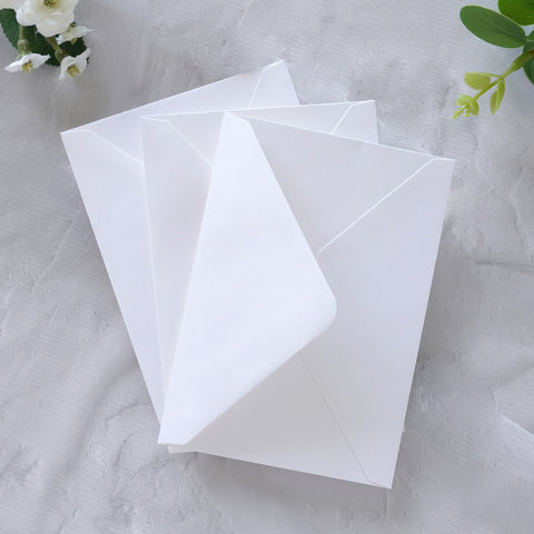 NingsPaper 50 Pieces White A1 3.62 × 5.12 Inches Envelopes