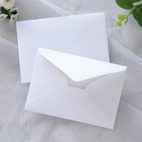 NingsPaper 50 Pieces White A1 3.62 × 5.12 Inches Envelopes