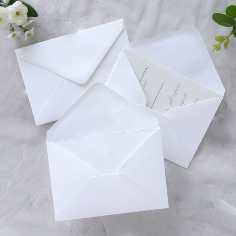 NingsPaper 50 Pieces White A1 3.62 × 5.12 Inches Envelopes