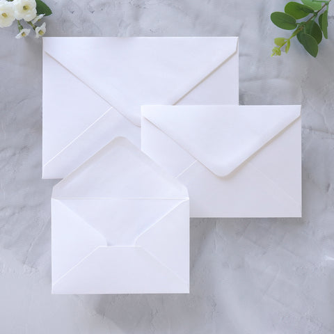 NingsPaper 50 Pieces White A1 3.62 × 5.12 Inches Envelopes