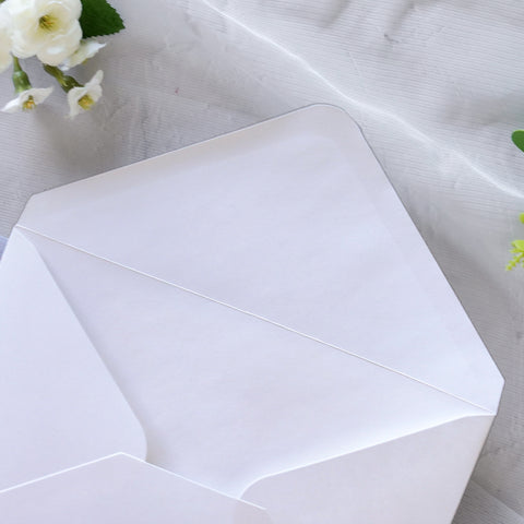 NingsPaper 50 Pieces White A4 Envelopes for 4x6 Cards