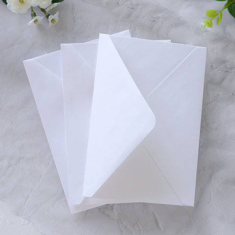 NingsPaper 50 Pieces White A4 Envelopes for 4x6 Cards