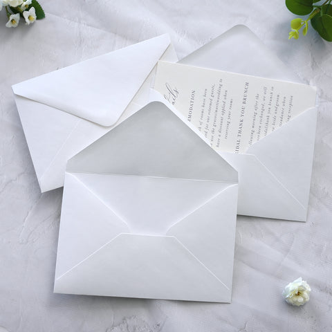 NingsPaper 50 Pieces White A4 Envelopes for 4x6 Cards