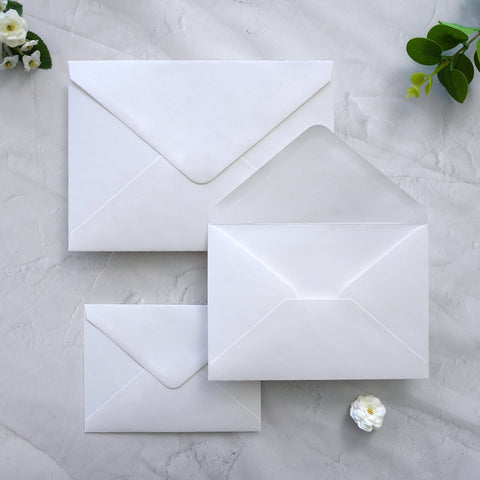 NingsPaper 50 Pieces White A4 Envelopes for 4x6 Cards