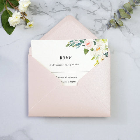 NingsPaper 50 Pieces Blush Pink A1 3.62 × 5.12 Inches Envelopes