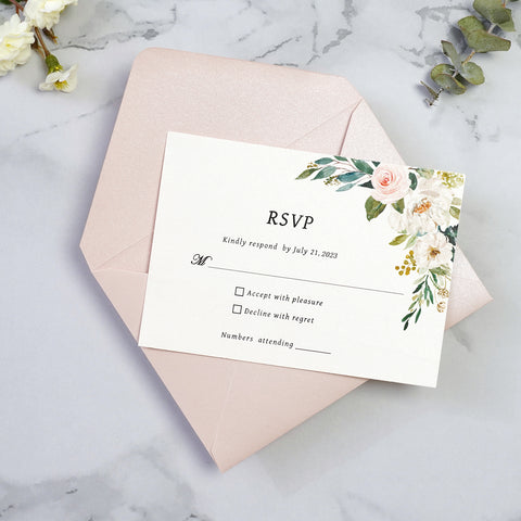 NingsPaper 50 Pieces Blush Pink A1 3.62 × 5.12 Inches Envelopes