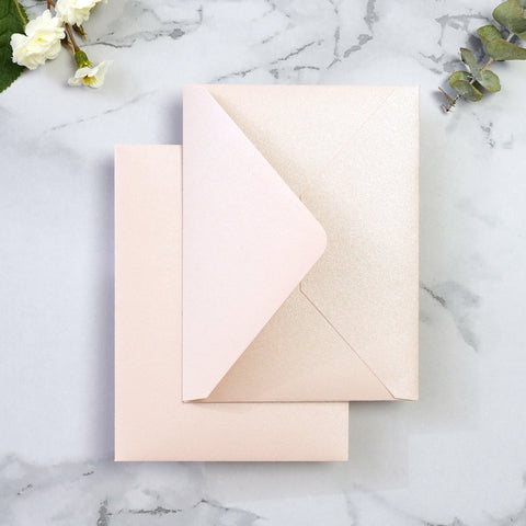 NingsPaper 50 Pieces Blush Pink A1 3.62 × 5.12 Inches Envelopes