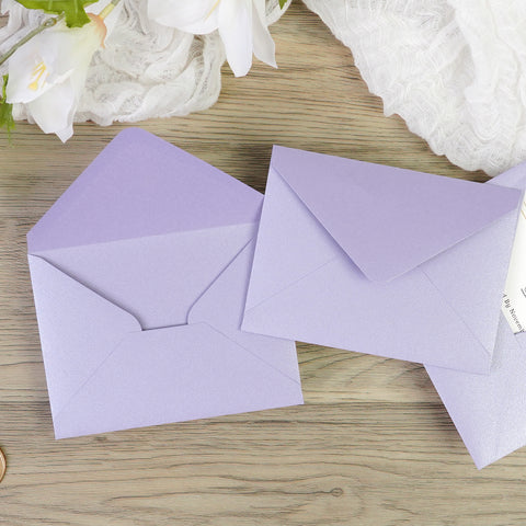 NingsPaper 50 Pieces Lilac A1 3.62 × 5.12 Inches Envelopes