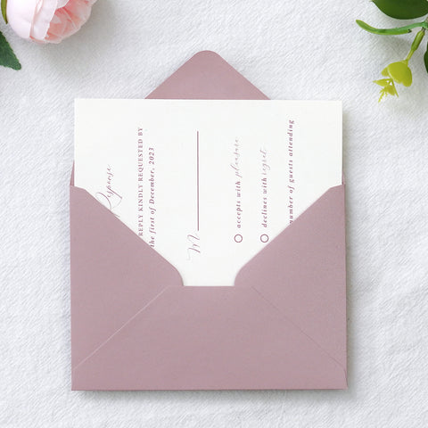 NingsPaper 50 Pieces Dusty Rose A1 3.62 × 5.12 Inches Envelopes