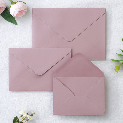 NingsPaper 50 Pieces Dusty Rose A1 3.62 × 5.12 Inches Envelopes