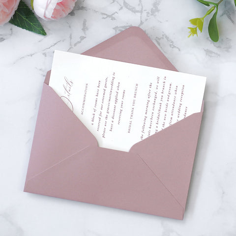 NingsPaper 50 Pieces Dusty Rose A4 Envelopes for 4x6 Cards
