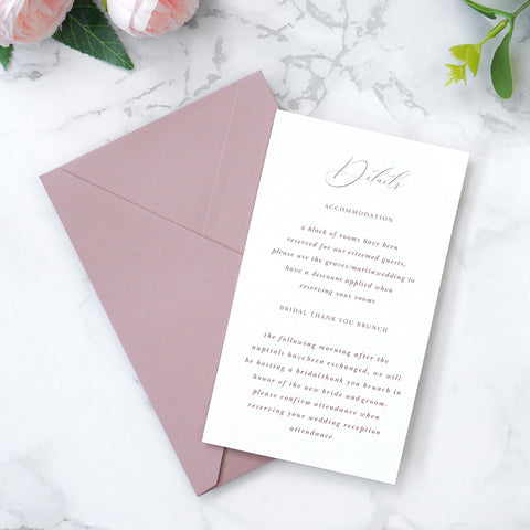 NingsPaper 50 Pieces Dusty Rose A4 Envelopes for 4x6 Cards
