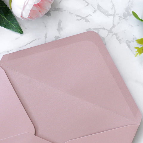 NingsPaper 50 Pieces Dusty Rose A4 Envelopes for 4x6 Cards