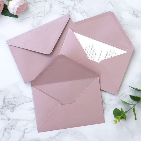 NingsPaper 50 Pieces Dusty Rose A4 Envelopes for 4x6 Cards