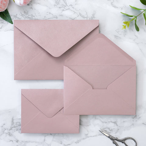 NingsPaper 50 Pieces Dusty Rose A4 Envelopes for 4x6 Cards