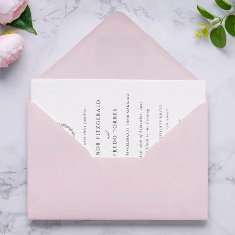 NingsPaper A9 Envelopes, 5.75 x 8.75'' Blush Pink Wedding Mailing Envelopes