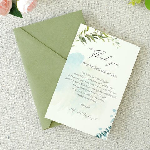 NingsPaper 50 Pieces Sage Green A4 Envelopes for 4x6 Cards