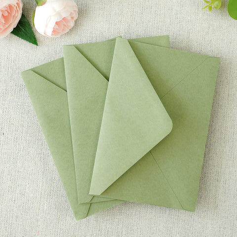 NingsPaper 50 Pieces Sage Green A4 Envelopes for 4x6 Cards
