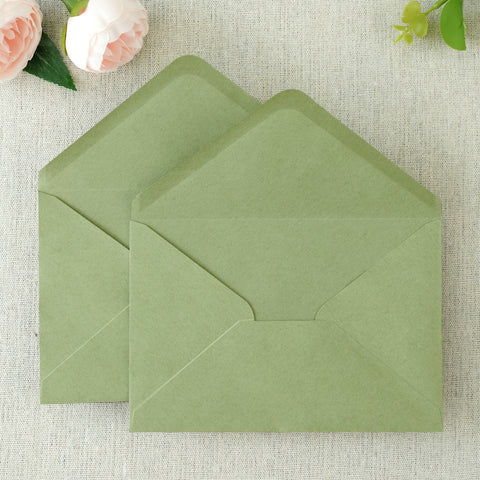 NingsPaper 50 Pieces Sage Green A4 Envelopes for 4x6 Cards