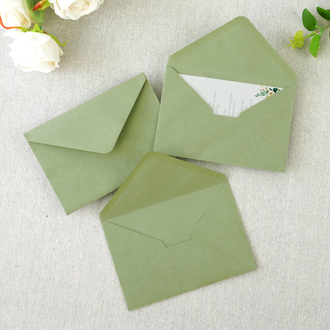 NingsPaper 50 Pieces Sage Green A4 Envelopes for 4x6 Cards