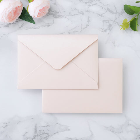 NingsPaper 50 Pieces Blush Pink A4 Envelopes for 4x6 Cards