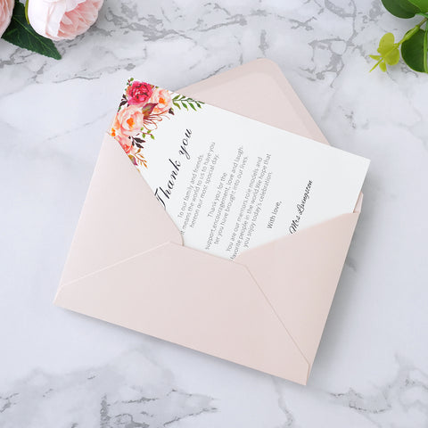 NingsPaper 50 Pieces Blush Pink A4 Envelopes for 4x6 Cards