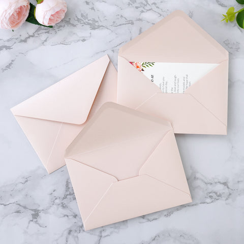 NingsPaper 50 Pieces Blush Pink A4 Envelopes for 4x6 Cards