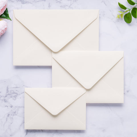 NingsPaper A9 Envelopes, 5.75 x 8.75'' Ivory Wedding Mailing Envelopes