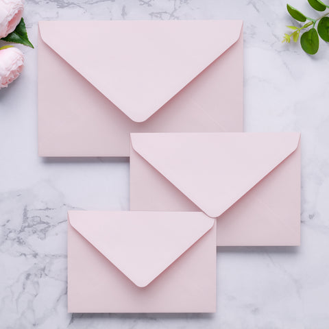 NingsPaper A9 Envelopes, 5.75 x 8.75'' Blush Pink Wedding Mailing Envelopes